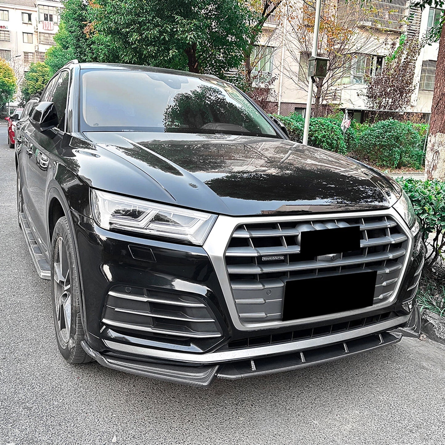 Front Bumper Spoiler Lip for Audi Q5 FY Sline (2018-2020)