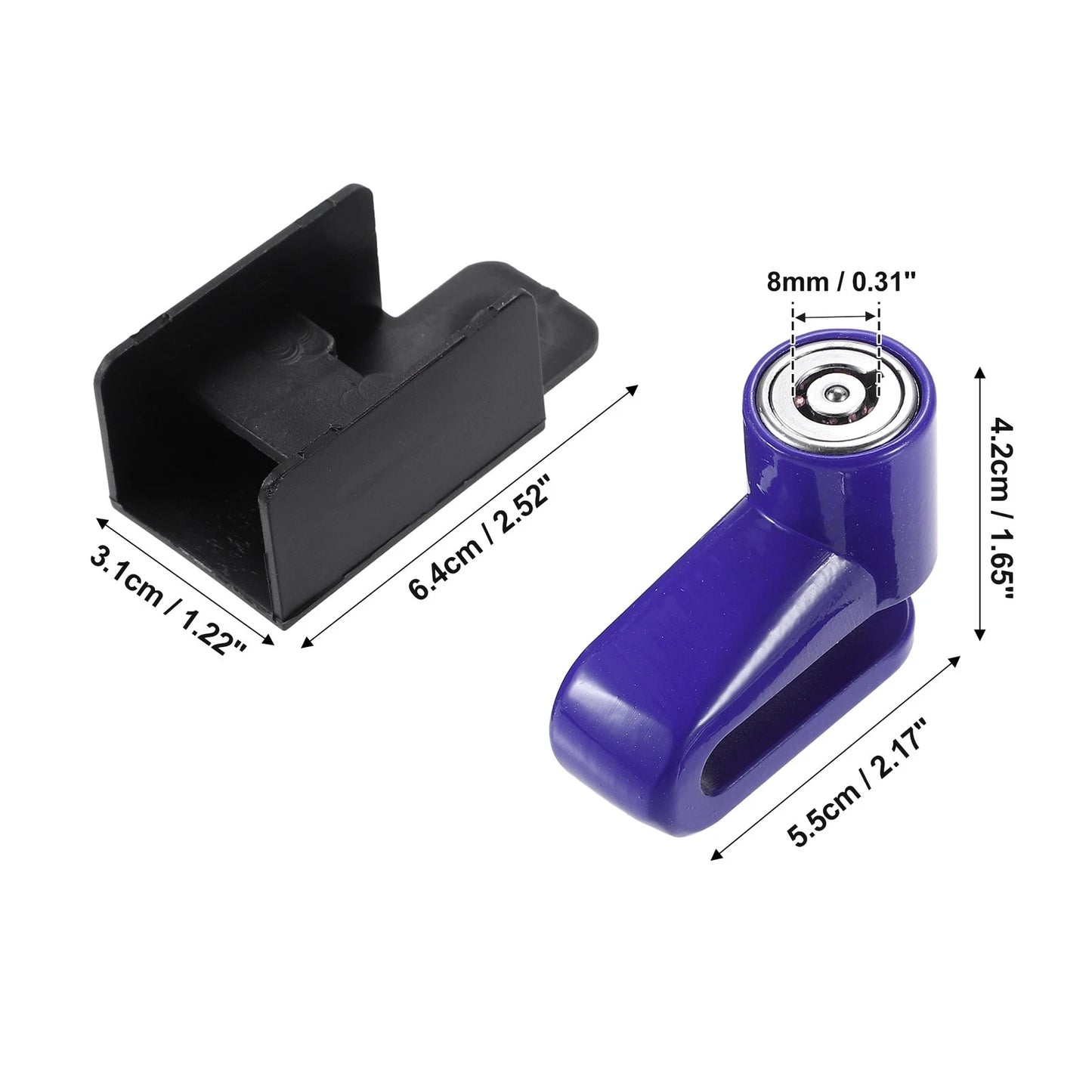 Anti-Theft Steel Wire Lock Disc Brake Wheel Lock Blue for Motorcycle