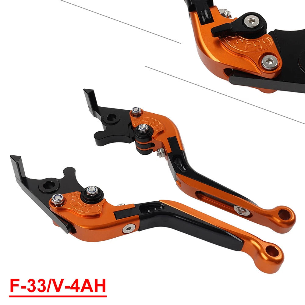 Extendable Brake Clutch Levers Orange for Honda CBR600RR CBR1000RR (07-22)
