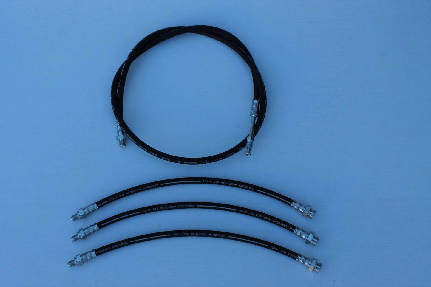 Brake & Clutch Hose Set (4) for HD HR Holden Manual Drum Brakes