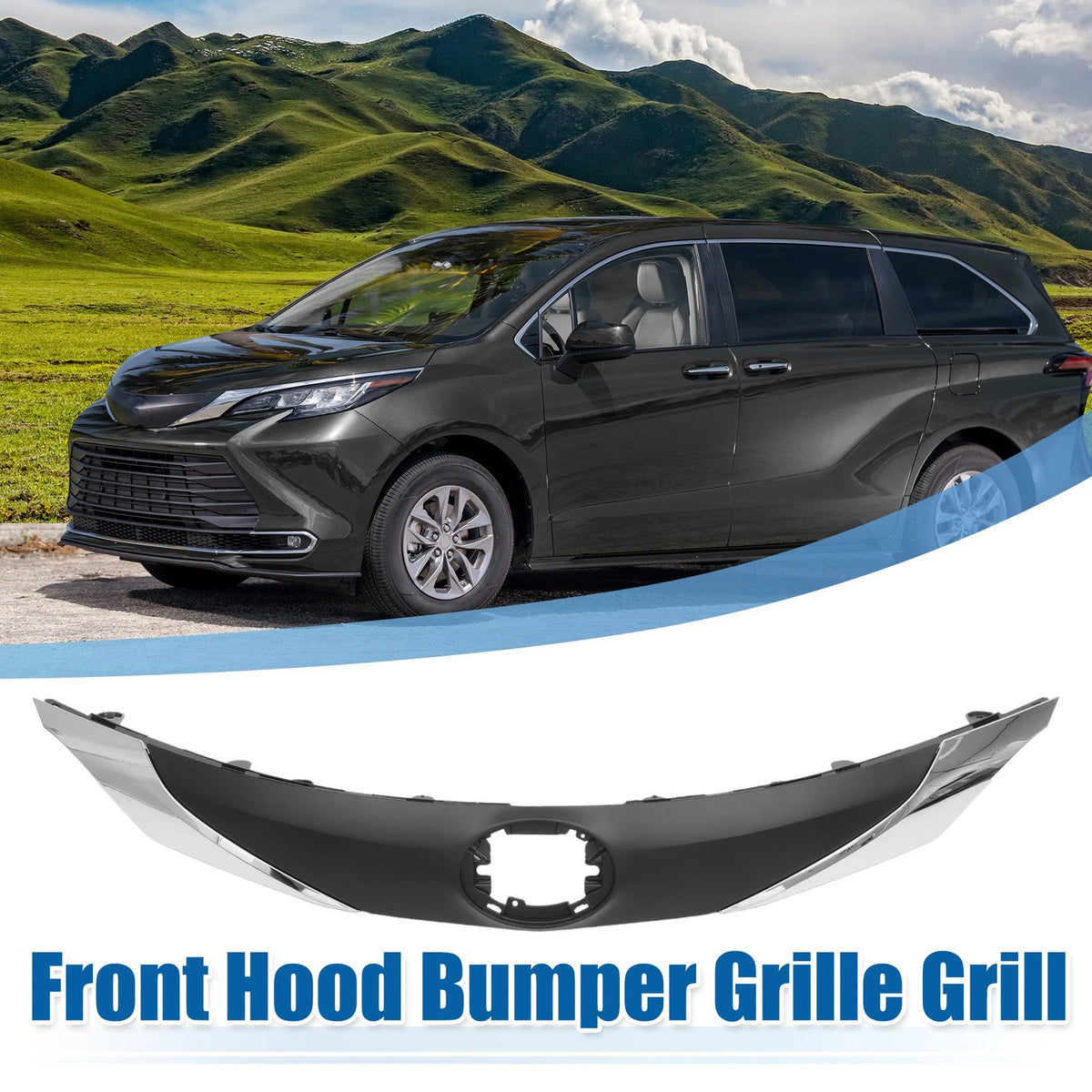 Front Hood Bumper Grille for Toyota Sienna (2011-2020)