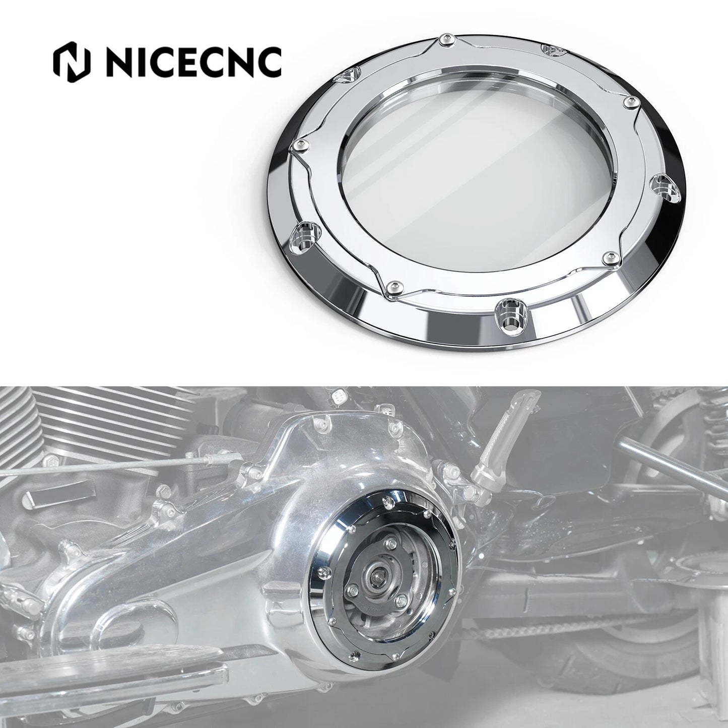 Clear Derby Cover for Clutch Cover Harley CVO Limited FLHTKSE (2016-2021)