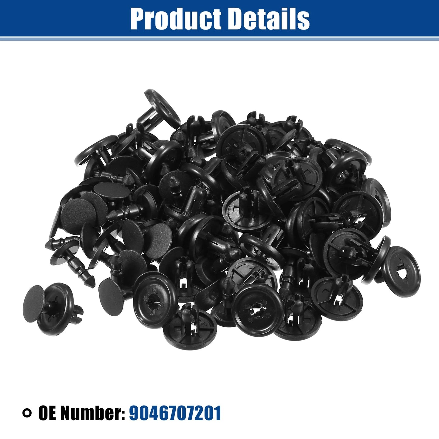 50 Pcs Front Fender Clips Rivets for Toyota