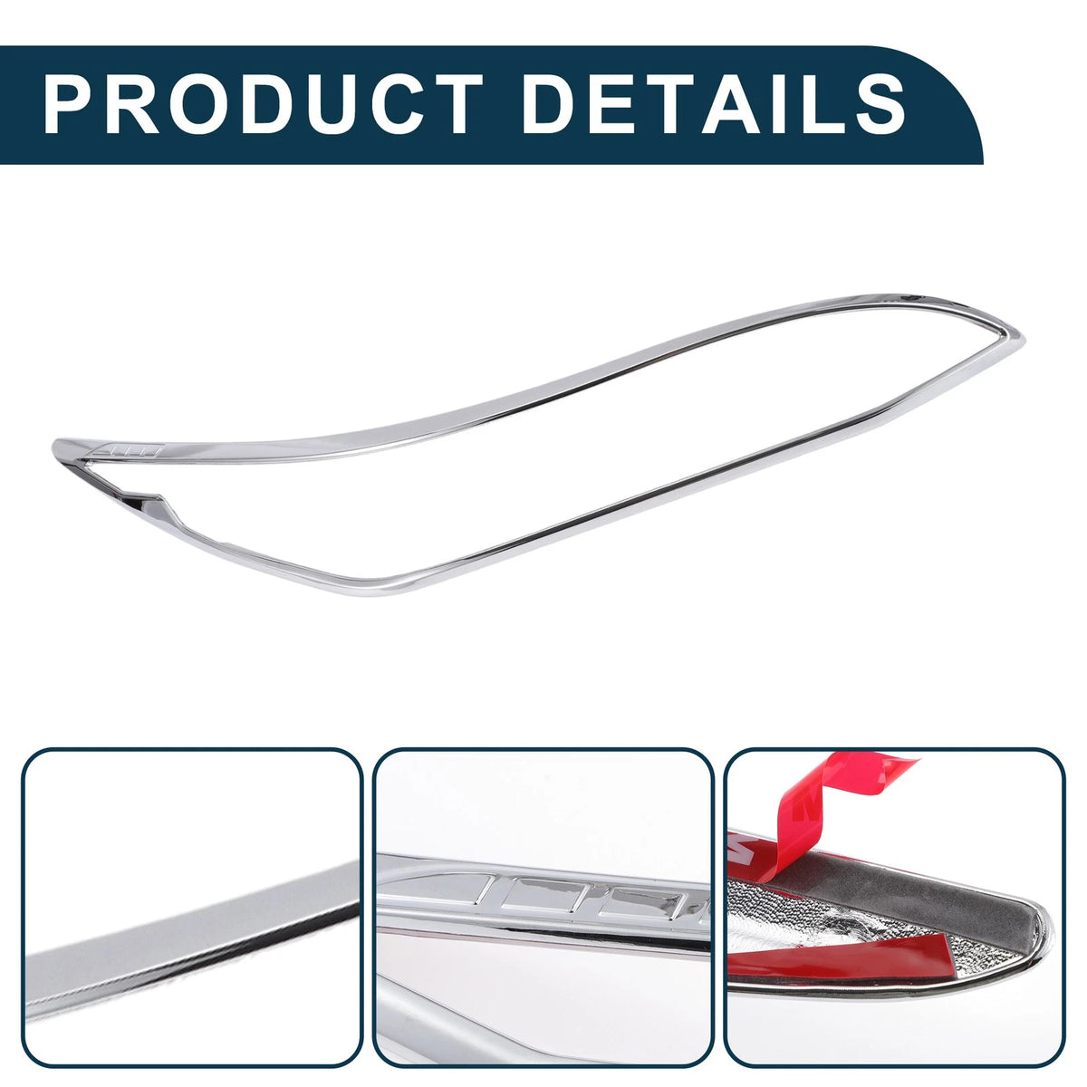 Front Headlight Trim Bezel for Toyota Fortuner (2020-2022) Silver Tone