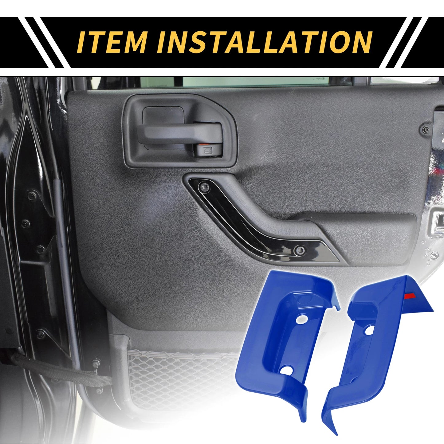 Rear Door Latch Lock Cover Trim for Jeep Wrangler JL JLU (2018-2024) Blue