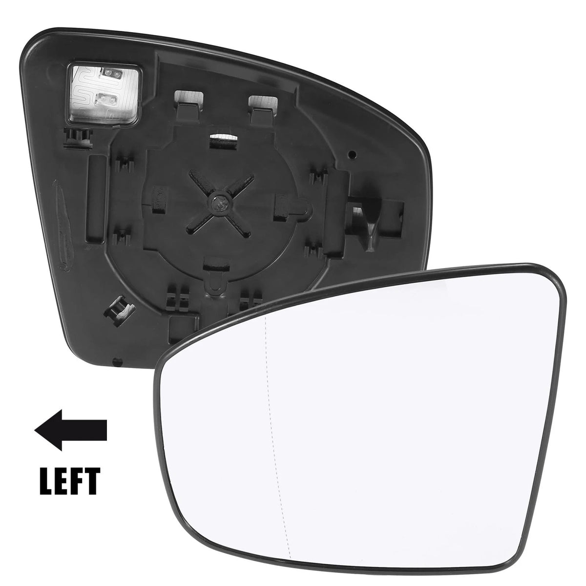 Heated Left Side Mirror Glass w/ Backing Plate for Nissan Murano (2009-2014)