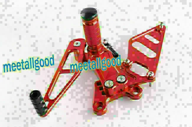 Racing Rearset Footpegs for Honda 929 954 - Adjustable Red (2000-2003)