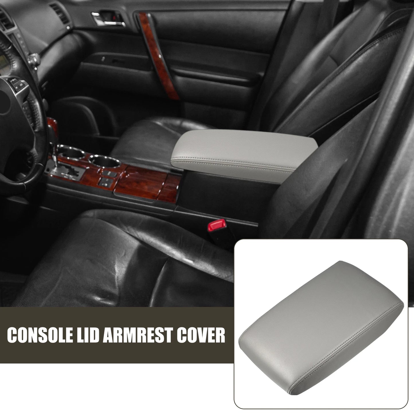 Center Console Lid Armrest Cover for Toyota Highlander (2001-2023)