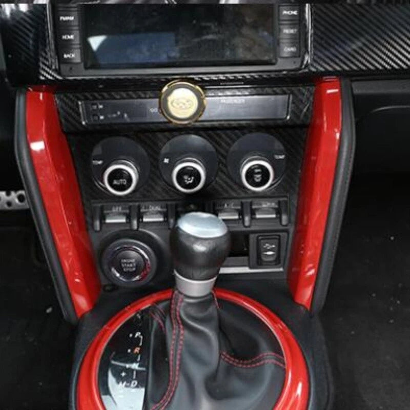6X Red Interior Trim Center Control Side Cover for Toyota GT86/BRZ (2012–2020)