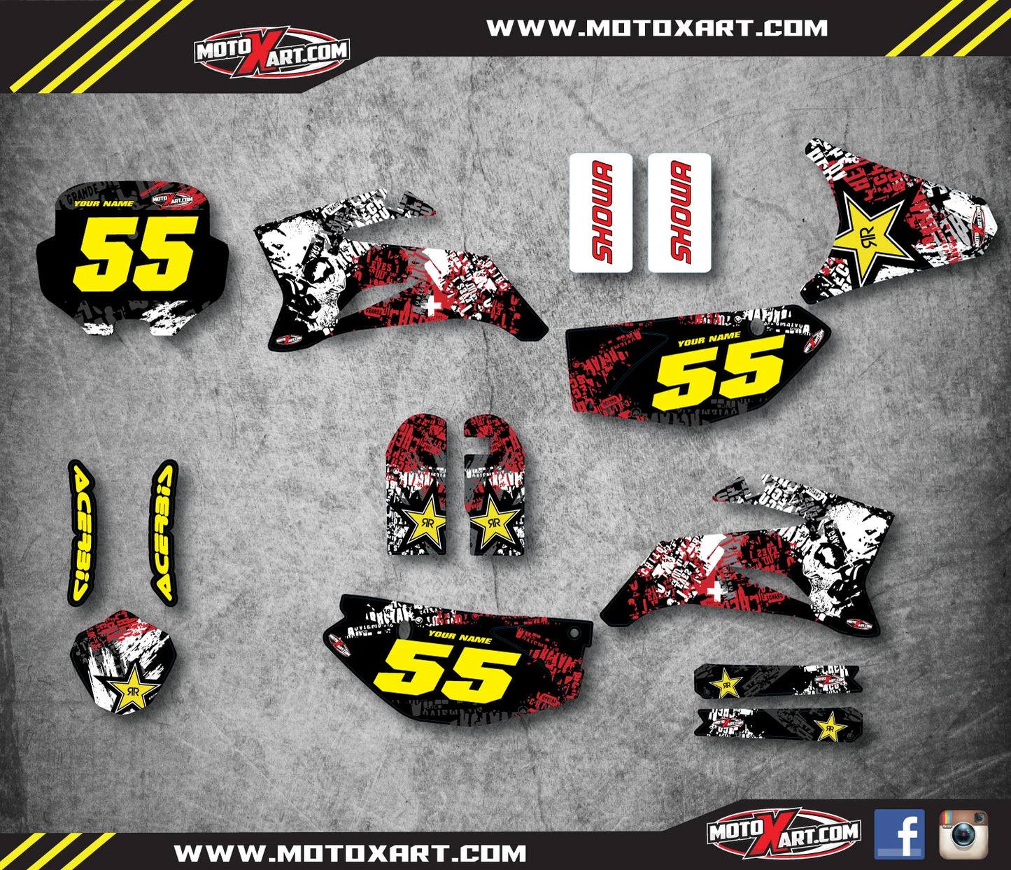 Custom Decal Kit Graphics Stickers for Pitster Pro LXR (2009)