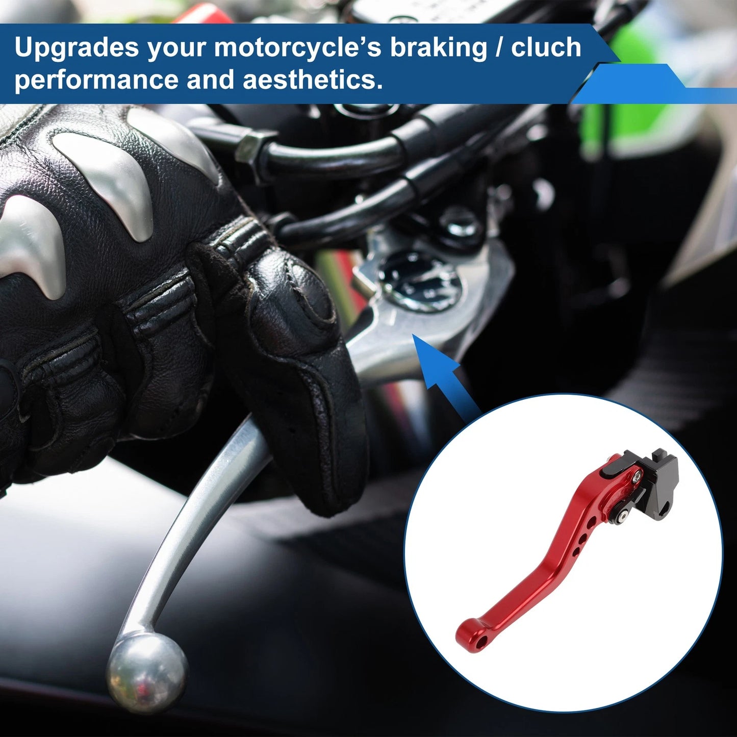 1Pair / Short Brake Clutch Levers Red for Kawasaki Z650 (2017–2023)