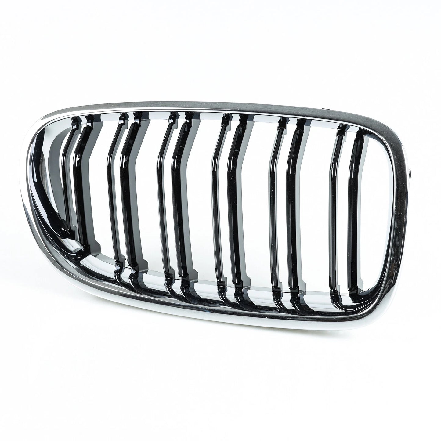 Double Rib Chrome & Black Front Kidney Grille for BMW F10 5 Series (2011-2017)