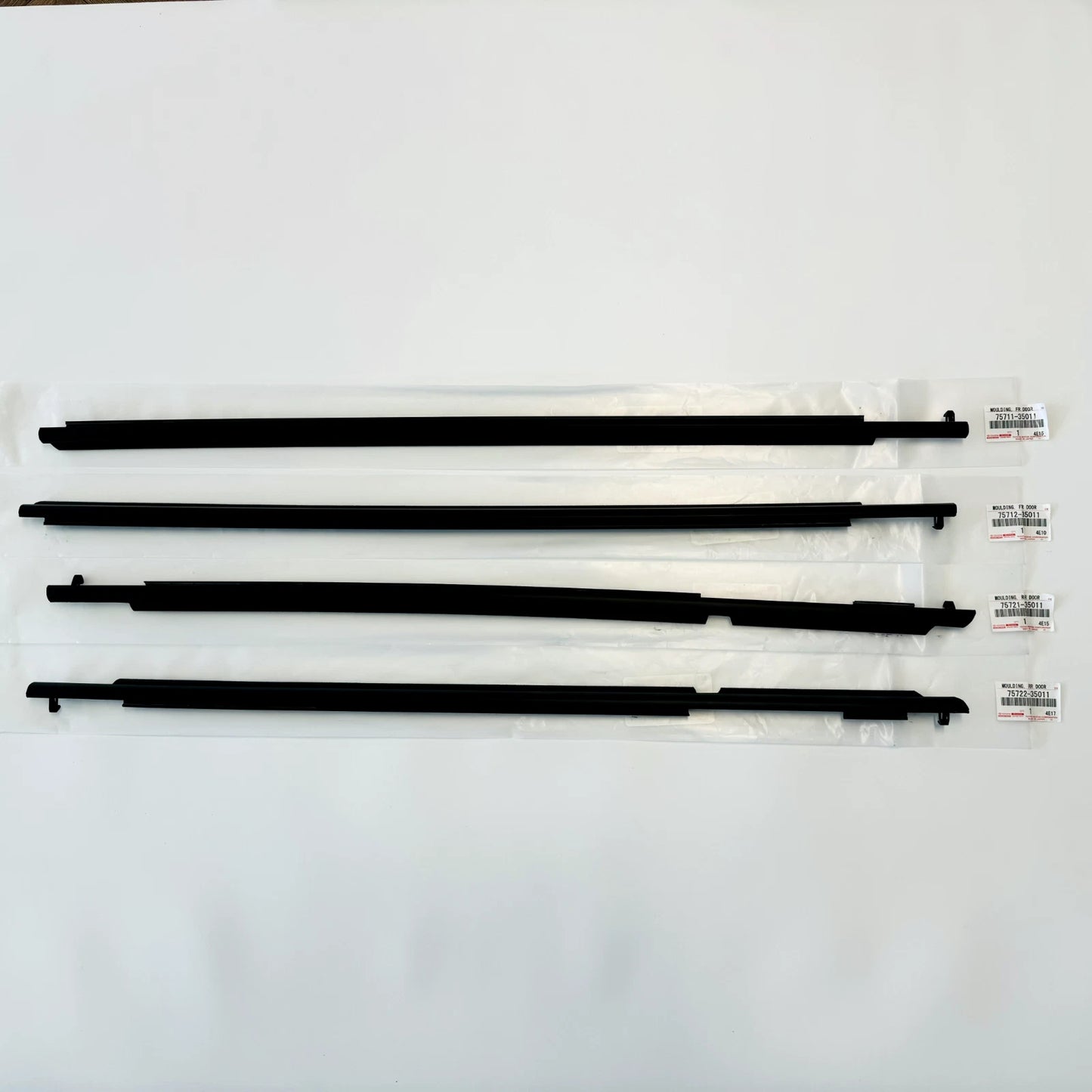 Door Belt Molding Weatherstrip Front & Rear 4x for TOYOTA 4Runner (2010–2021)
