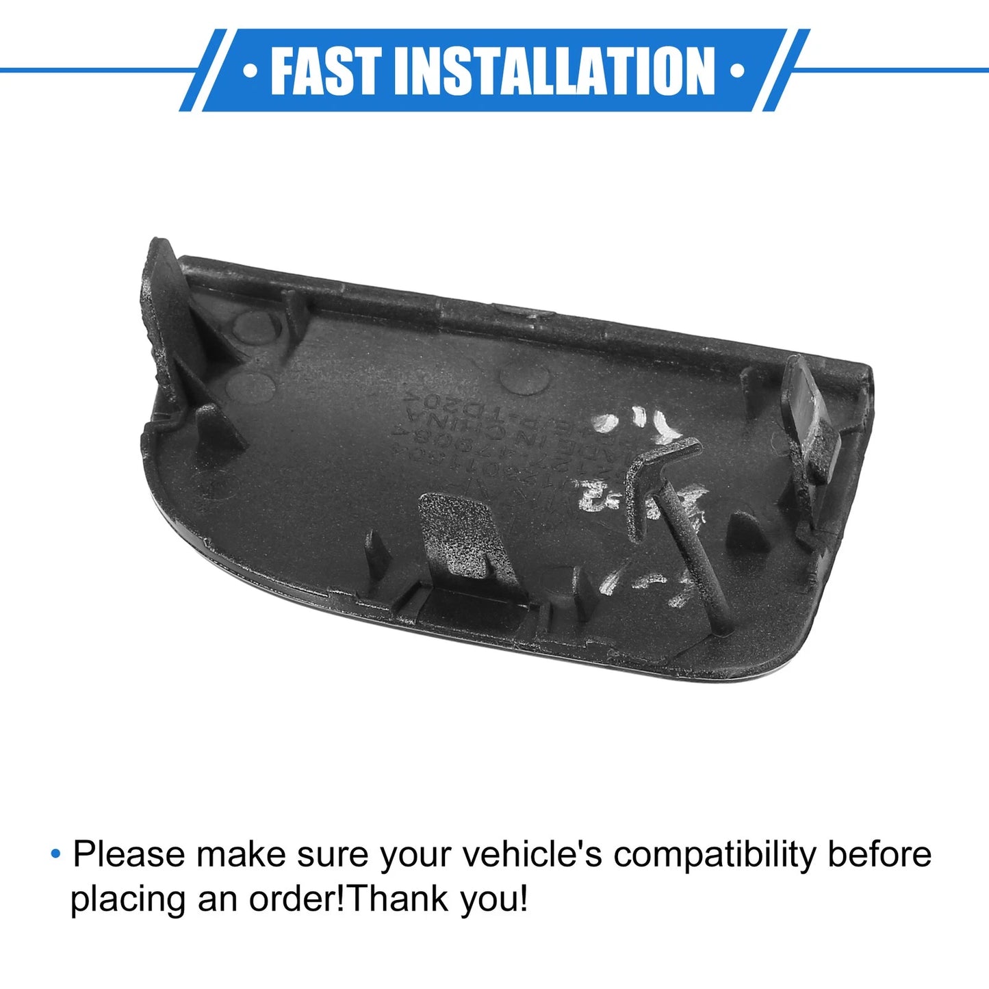 Front Right Tow Hook Cover for Toyota Prius XW30 (2012-2015) Black