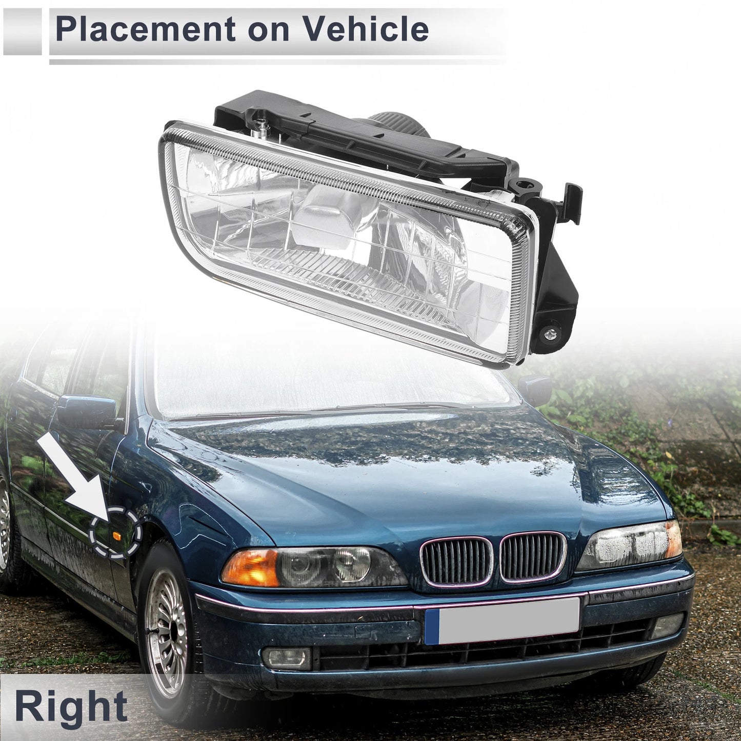 Right Front Bumper Side Marker Light Cover for BMW 3 Series