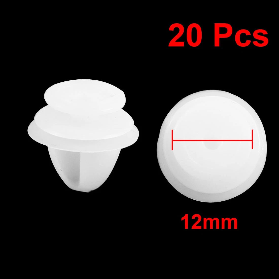 20 x White Plastic Door Card Clips for Peugeot (Various Years)