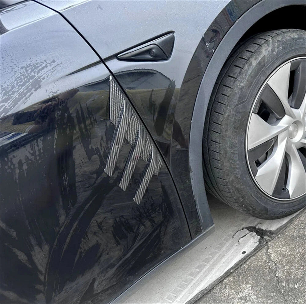 Carbon Fiber Look Rear Windshield Sticker Trim for Car (No Year Specified)