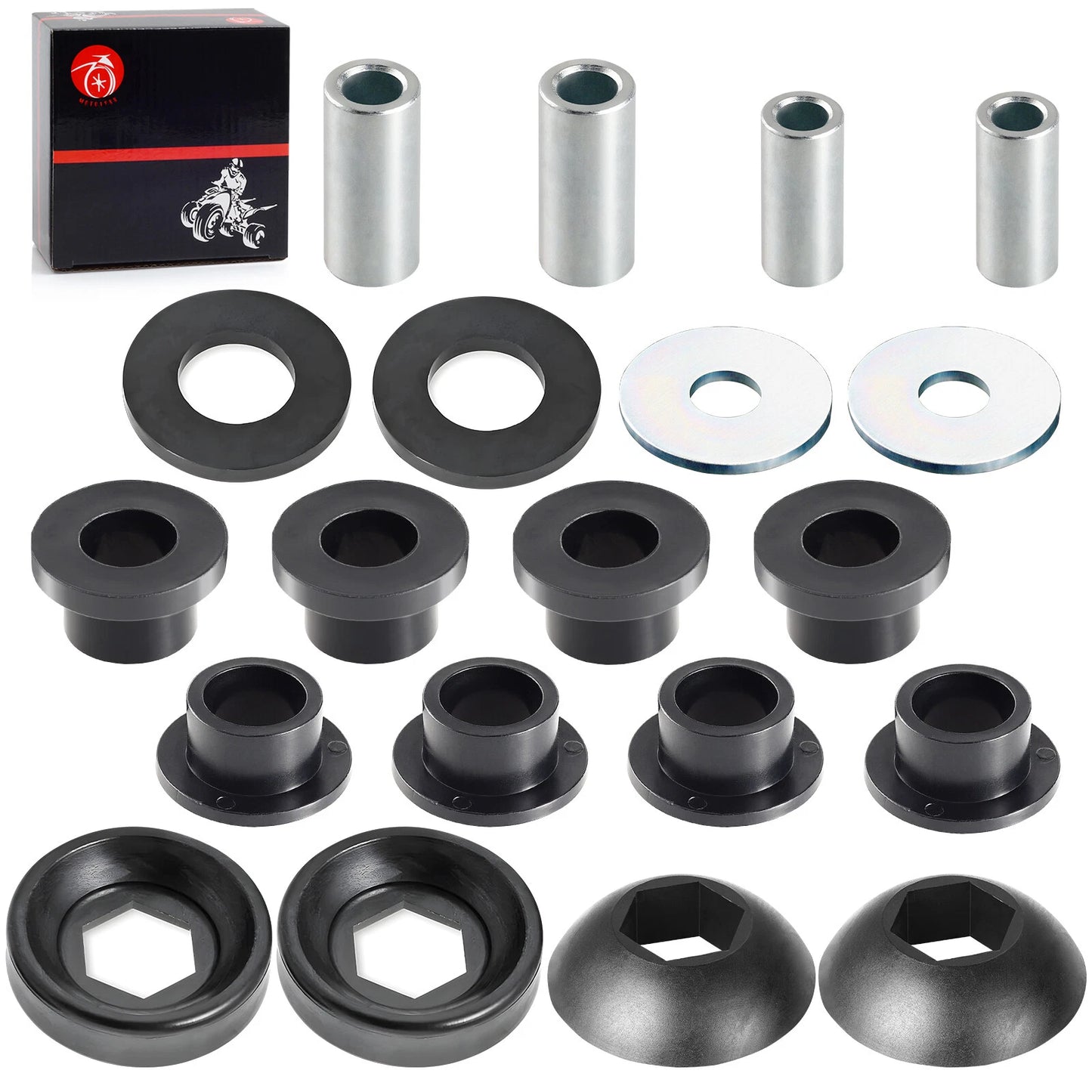 Front & Rear Shock Pivot Ball Bushings Sleeve for Polaris Ranger 500 (1998-2022)