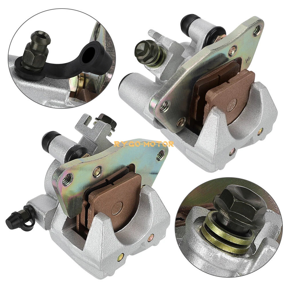 2 x Front Caliper & Pads for Yamaha Grizzly 600 660 YFM600F YFM660F