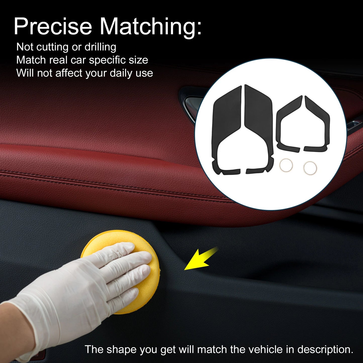 Car Door Anti Kick Pad Sticker Protector for Jeep Wrangler (2018-2023)