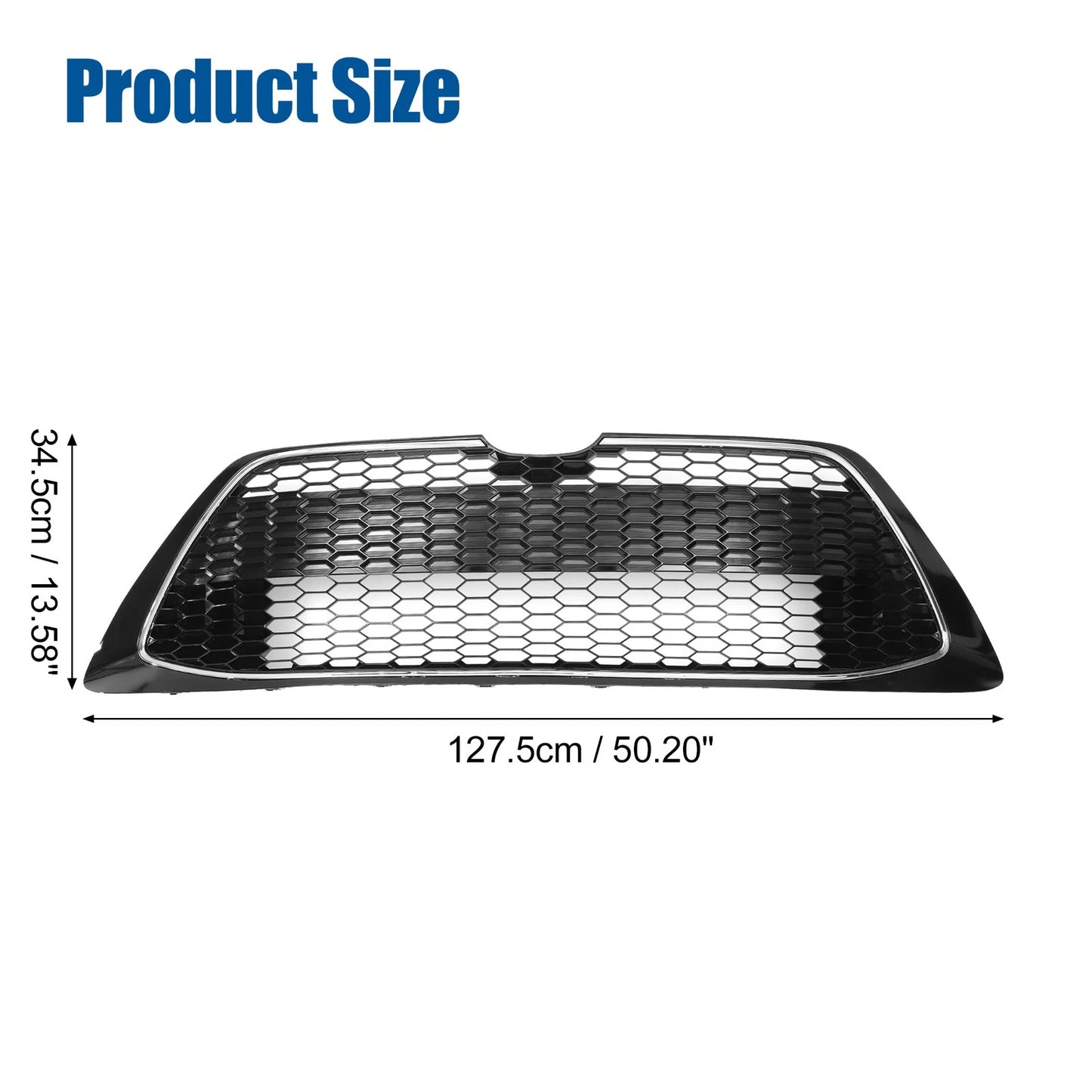 Front Lower Hood Bumper Grille Grill Chrome Silver Tone for Toyota Corolla LE