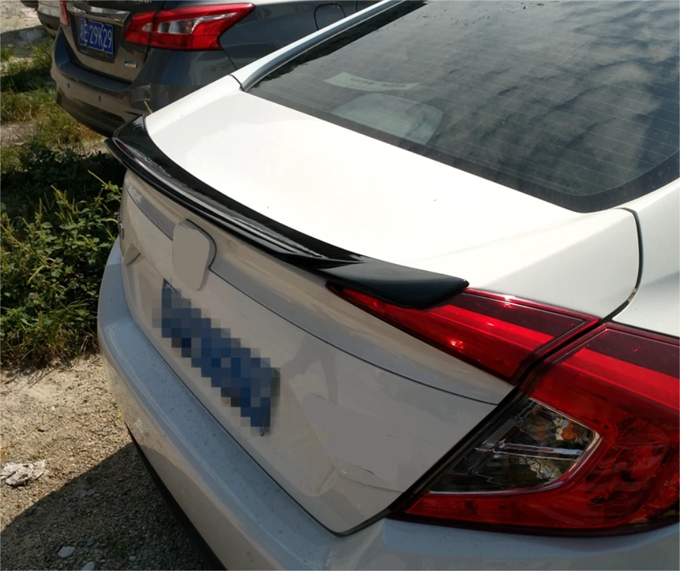 Black A Style Rear Trunk Spoiler Wing for Honda Civic Sedan (2016-2021)