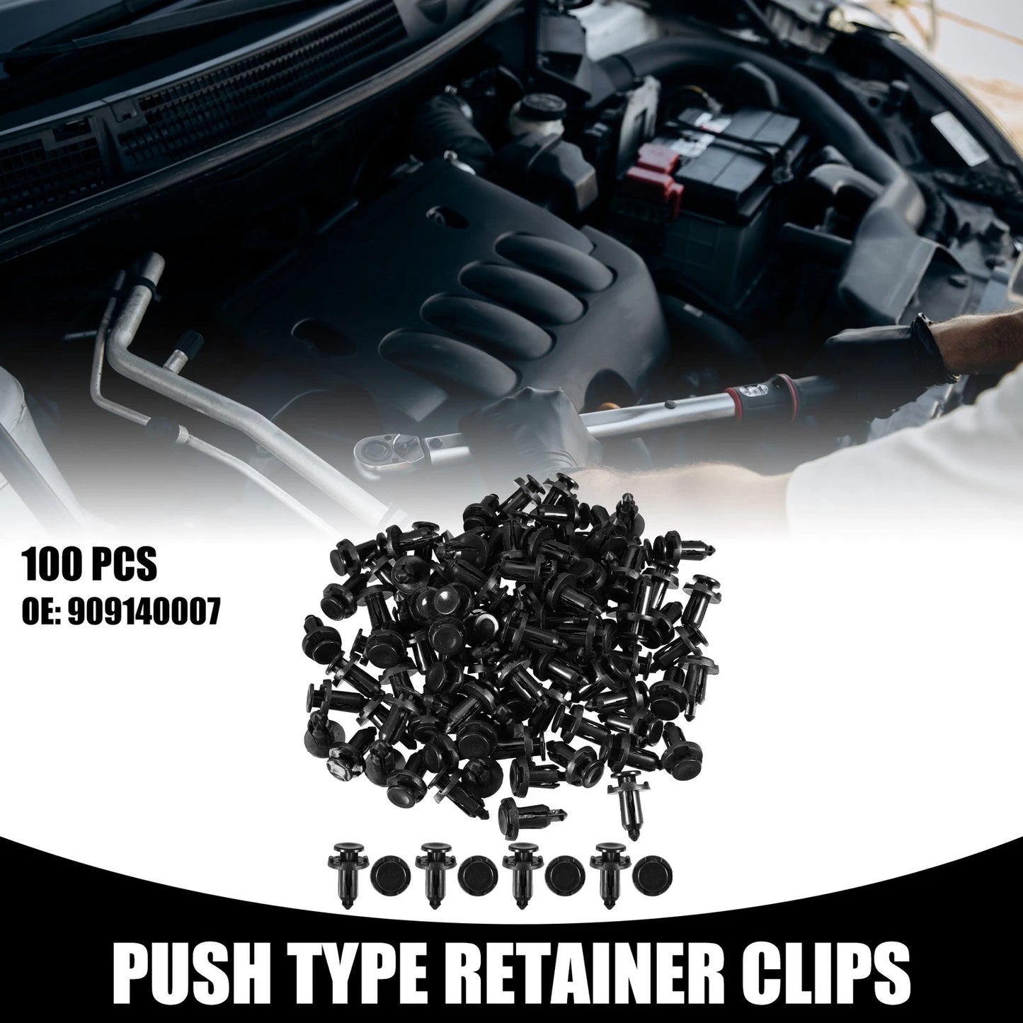 100 Pcs Push Type Retainer Clips for Subaru Ascent (2019-2023)