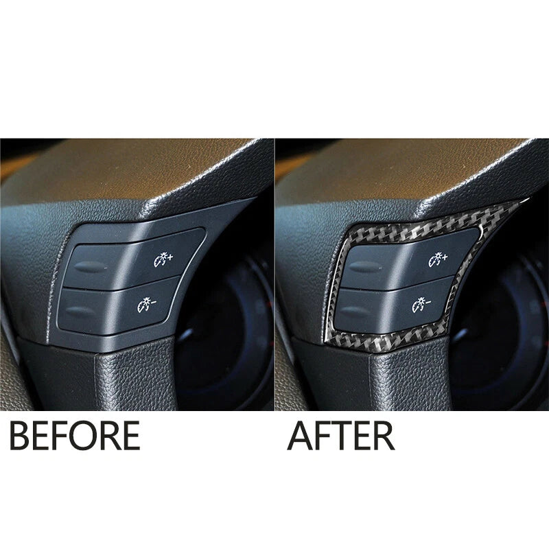 Carbon Fiber Steering Wheel Cruise Control Cover for Infiniti G37 (07-13)