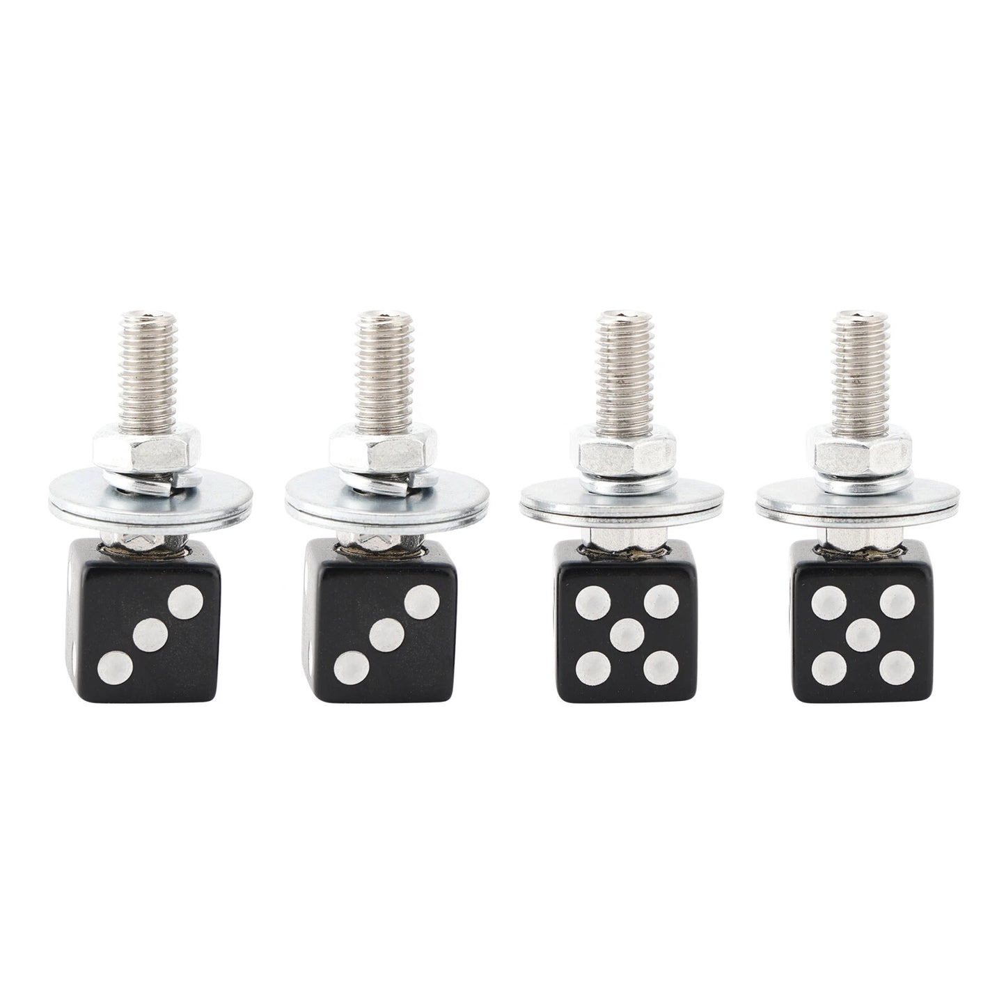 4pcs Black License Plate Screws for Chopper Motorcycle