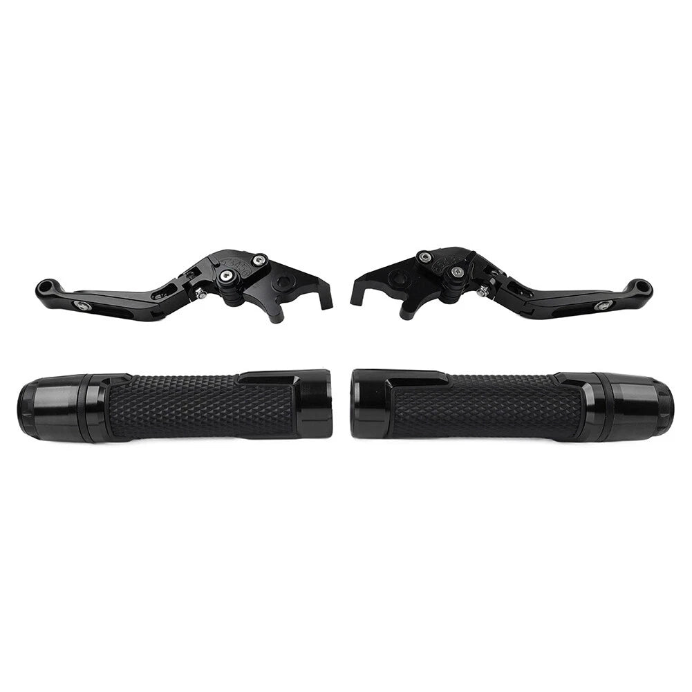 Black Extendable Brake Clutch Levers Grips Set for BMW C650GT C600 (2012-2016)
