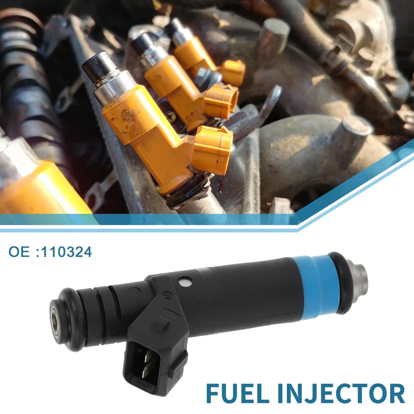 Fuel Injector 110324 for Ford Mustang GT 4.6L 5.0L (1986-2004) Black 1 x Pc