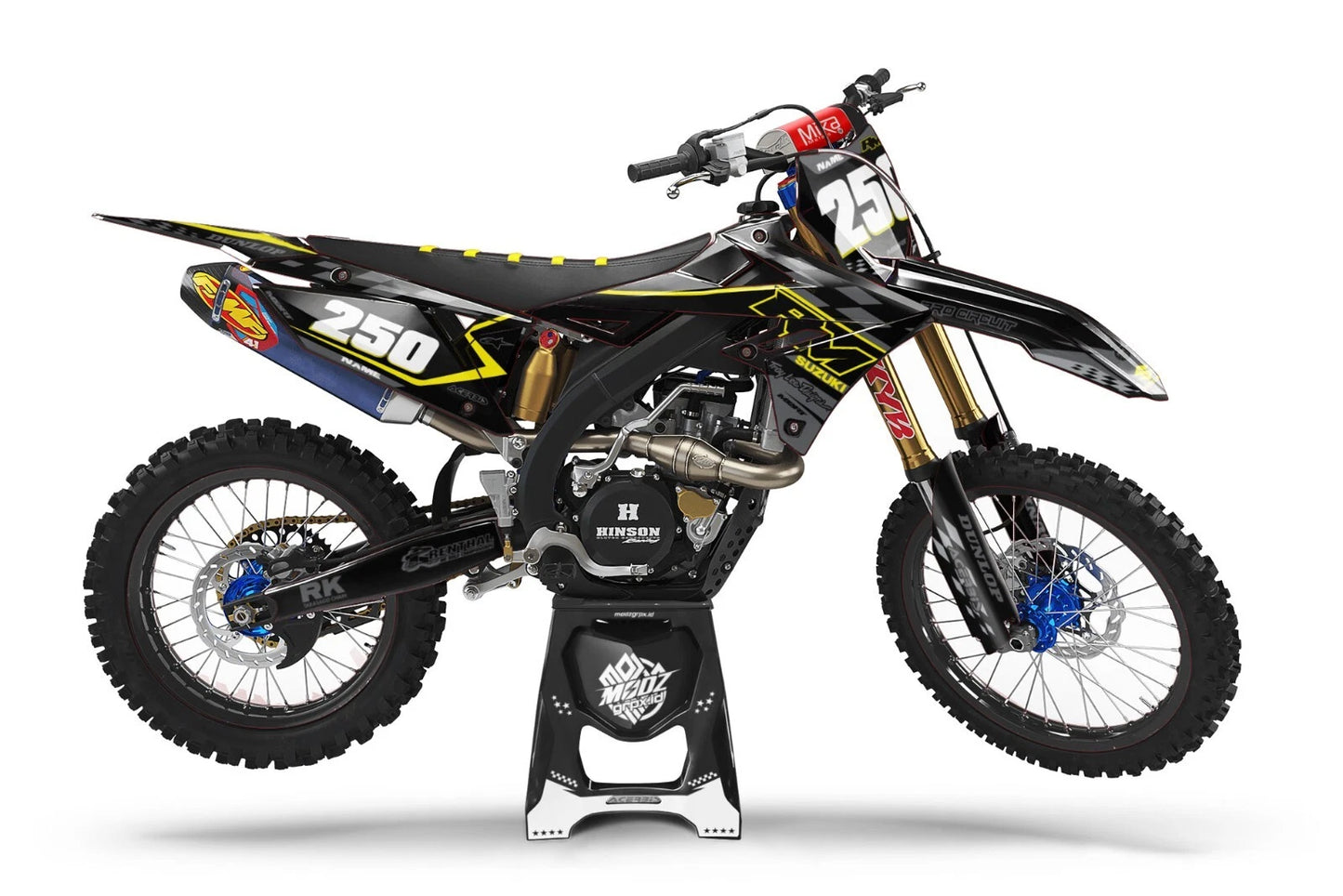 Granite Style Graphics Decals Sticker Kit for Suzuki RMZ 250 (2007-2009)