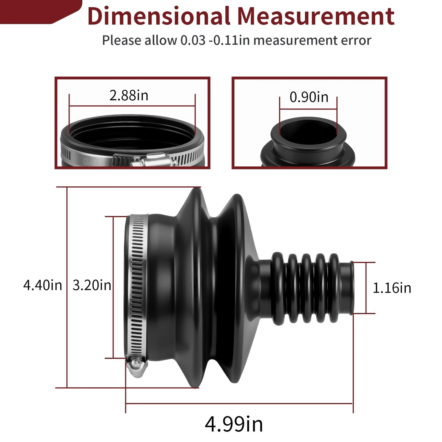 Drive Shaft Universal Boot for Suzuki King Quad 300 LTF300/LTF4WDX