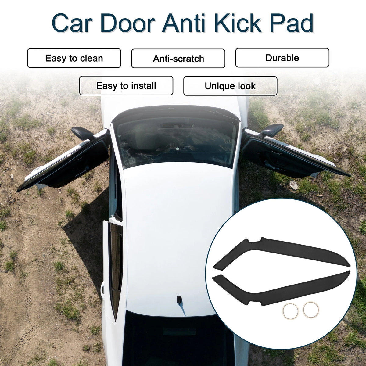Car Door Anti Kick Pad Sticker Protector for Toyota Sienna (2022)