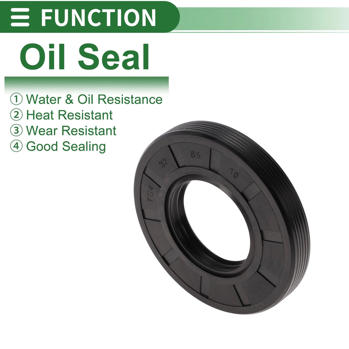 Oil Seal 32x65x10mm NBR Rubber High Pressure Black 5 Pcs for Make Model