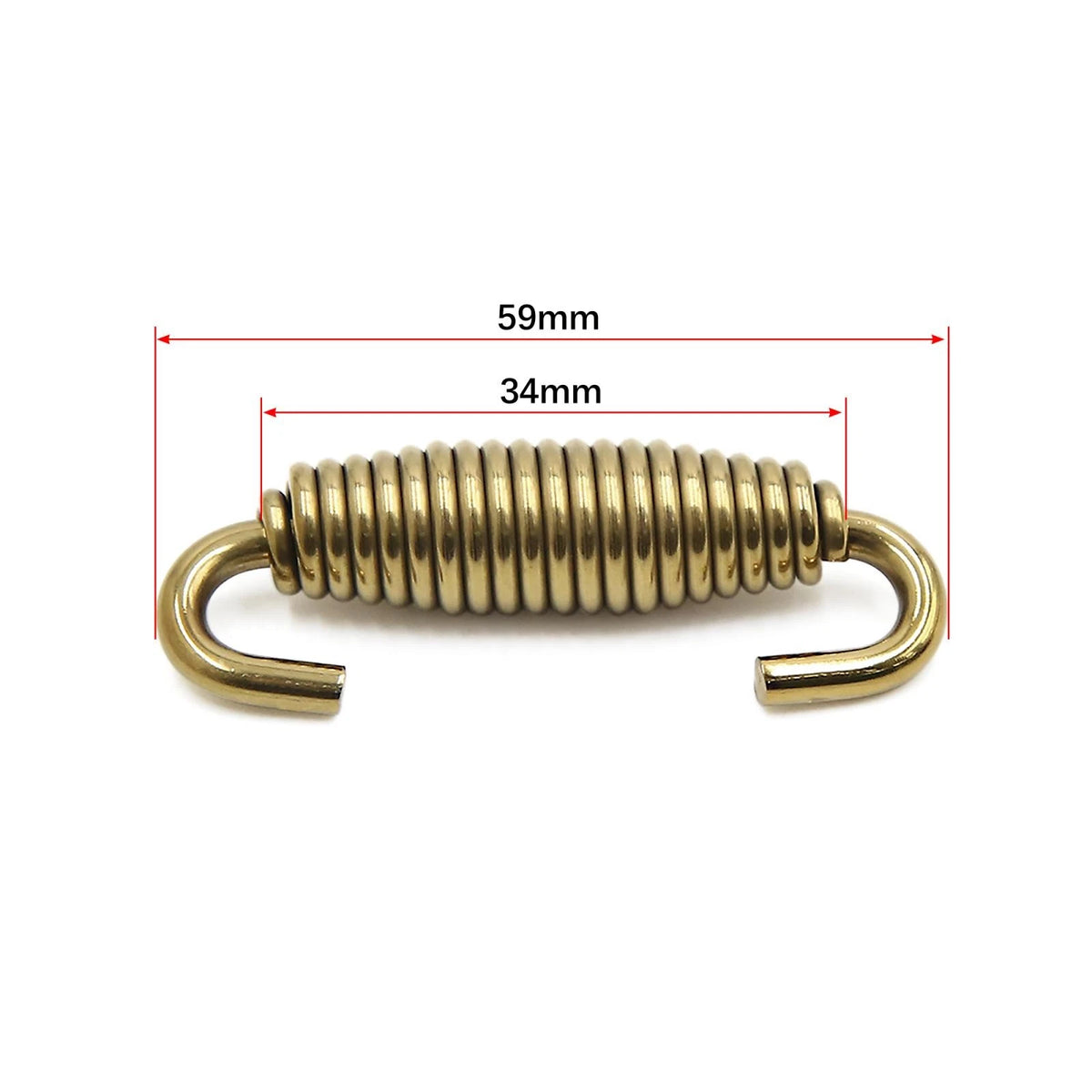 8pcs Stainless Steel Gold Tone Swivel Exhaust Pipe Springs for Motorcycle