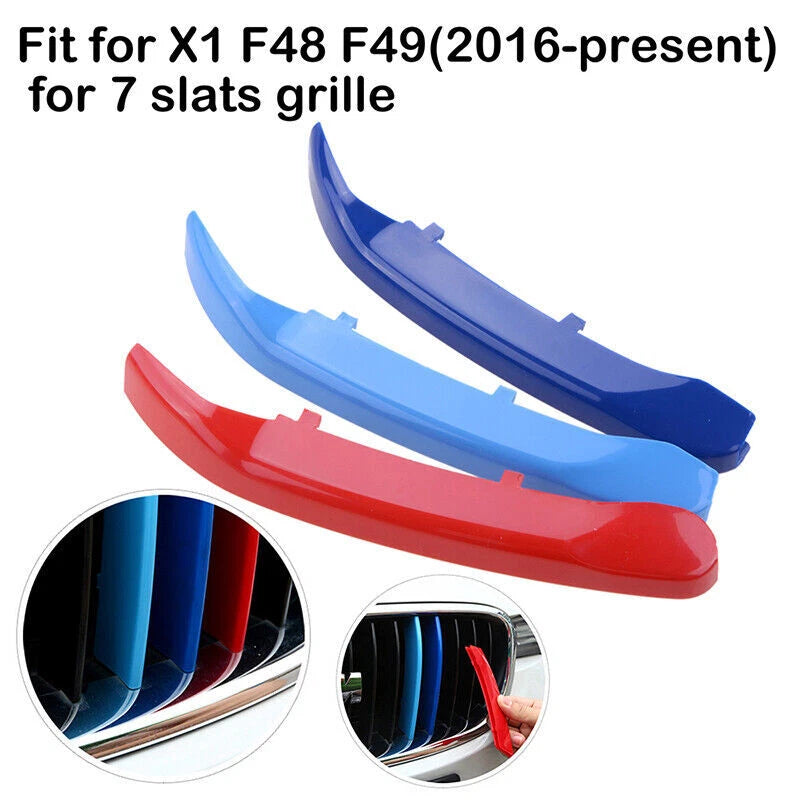 M-color Kidney Grille Cover Clips Stripe for BMW X1 F48 (2015-2018)