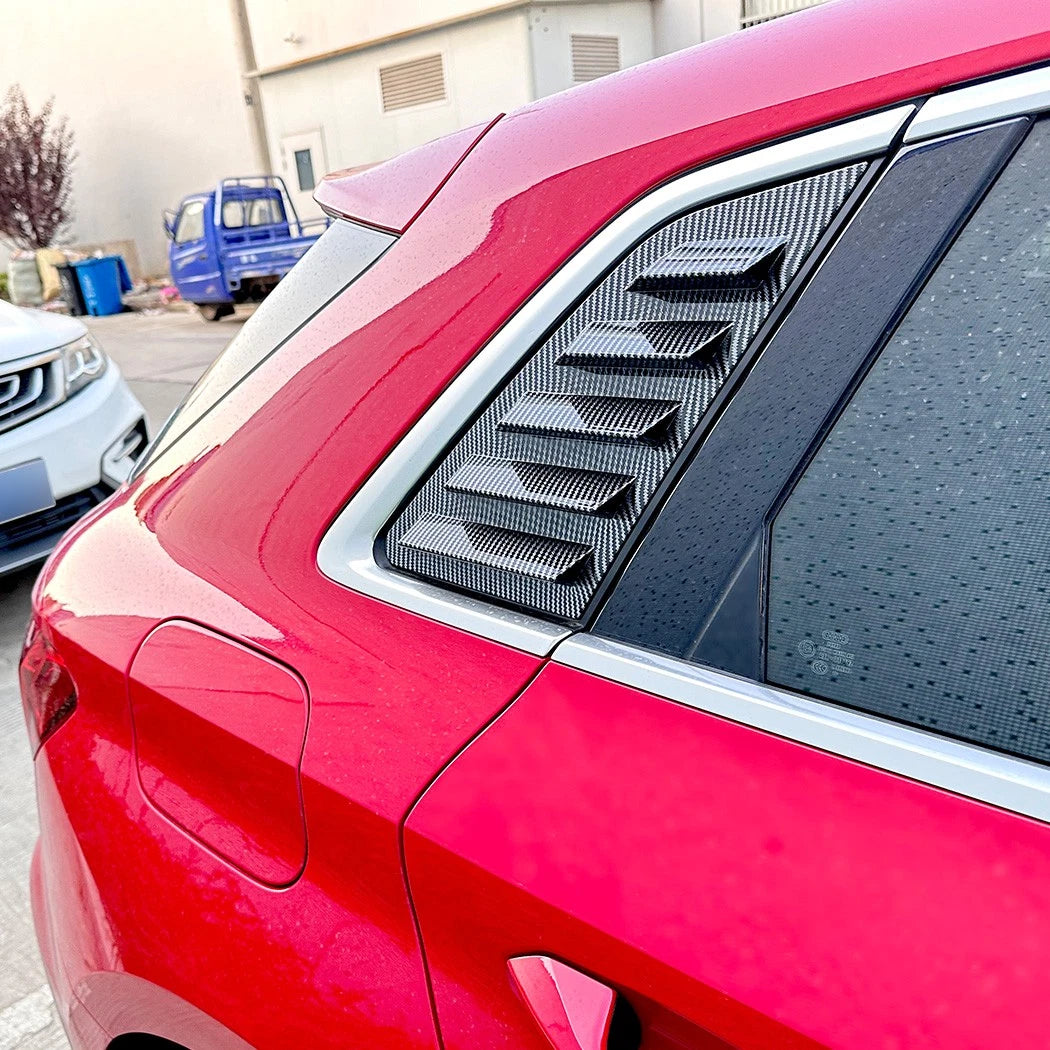 Carbon Look Quarter Rear Window Louvers for Audi A3 S3 Sportback (2021–2024)