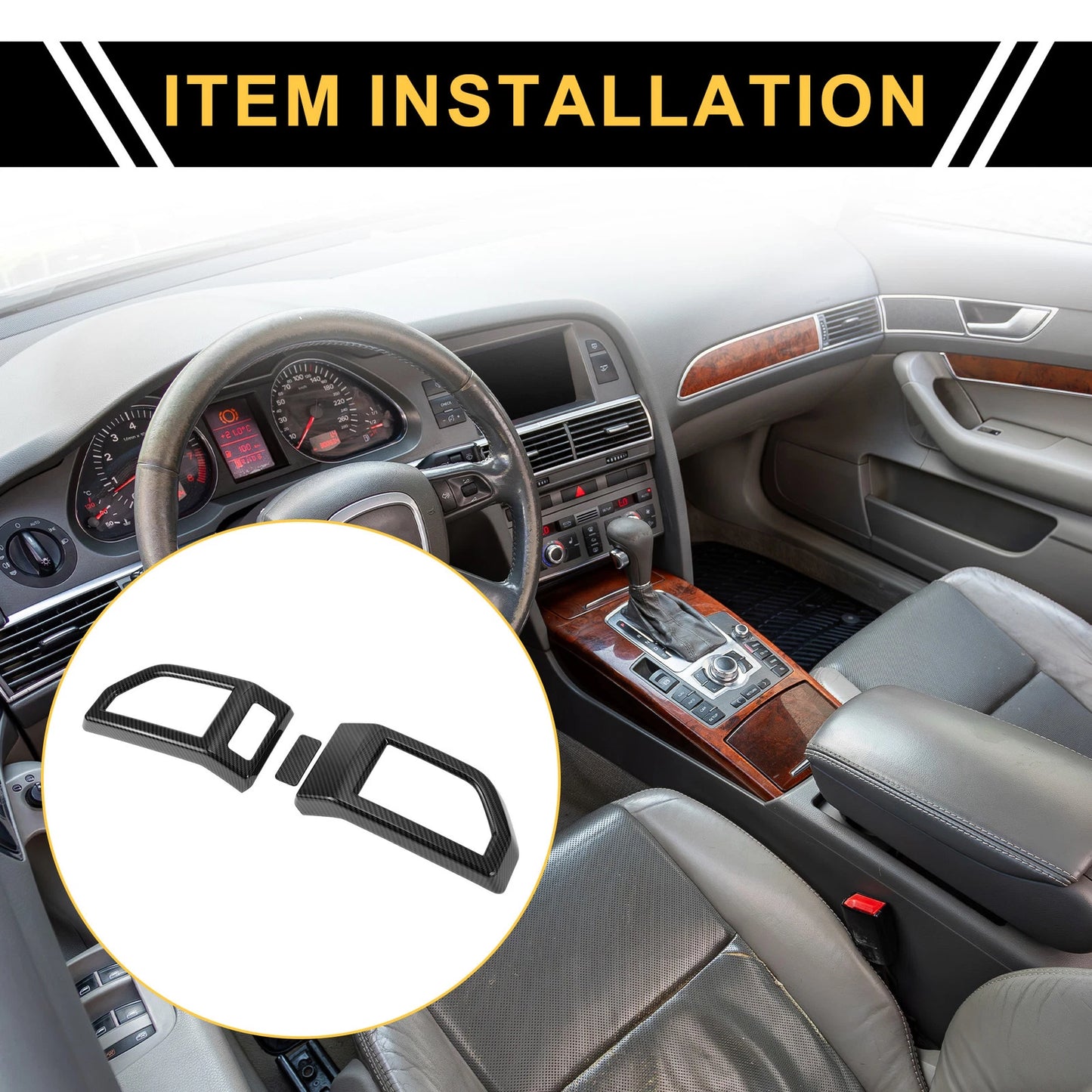 Carbon Fiber Pattern Air Vent Cover Set for Ford F-150 (2015-2020)