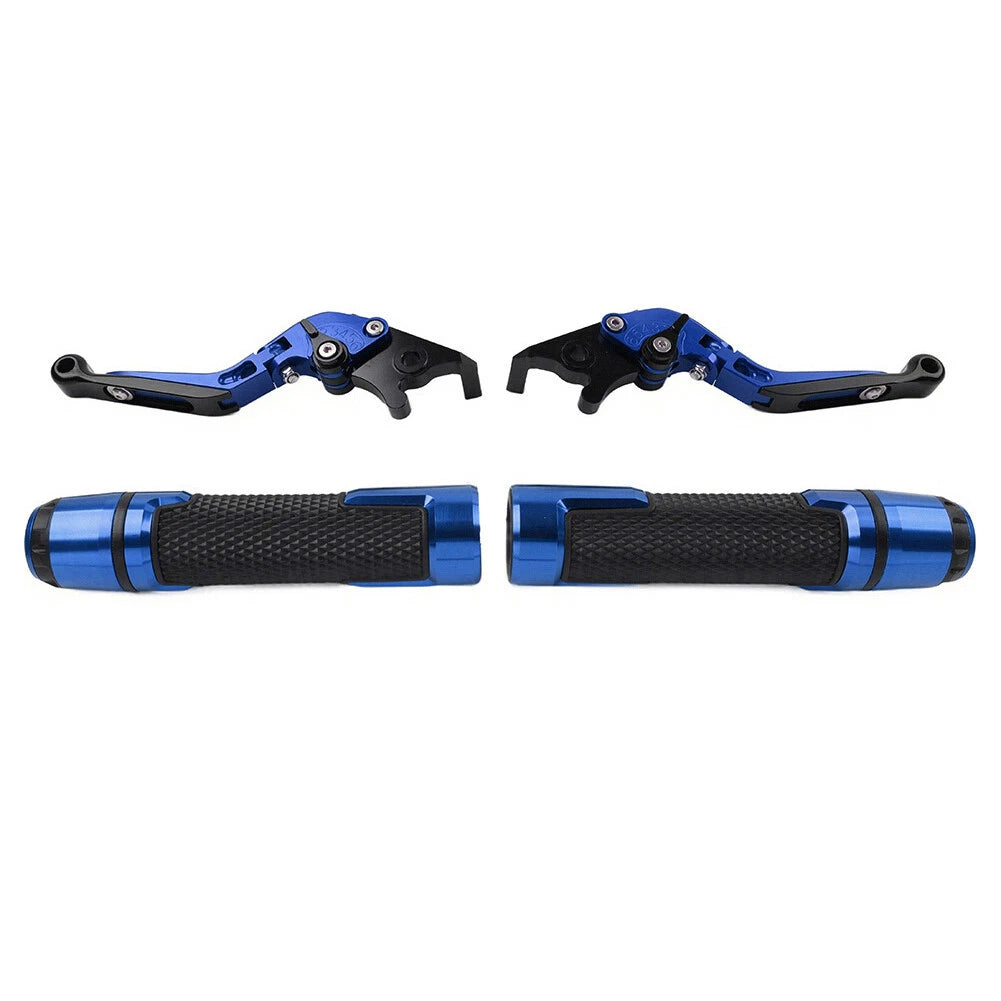 Blue Extendable Brake Clutch Levers Grip Set for 765 SPEED TRIPLE (2016-2023)