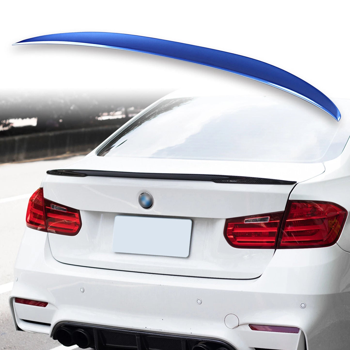 B45 Estoril Blue P Style Rear Boot Spoiler for BMW F30 F80 M3 (2012-2019)