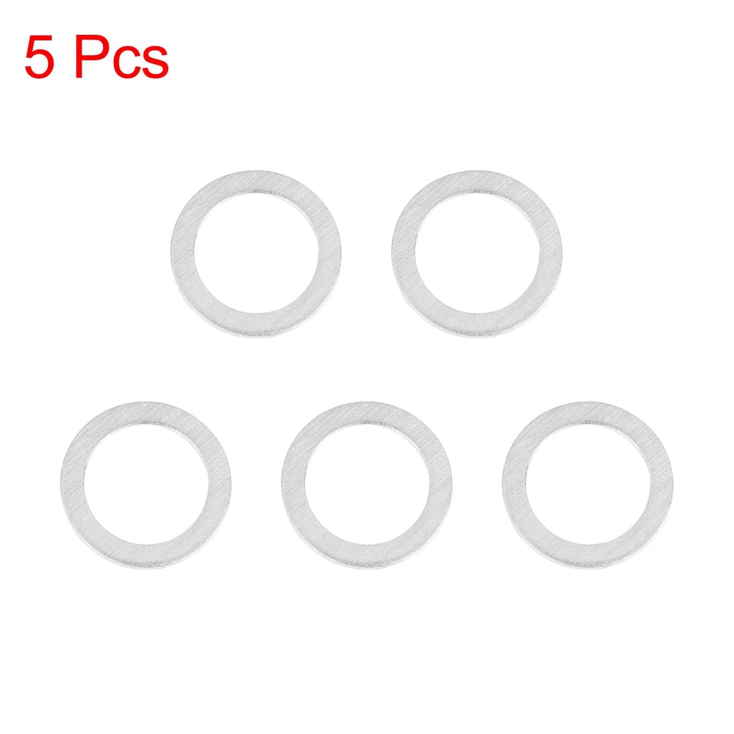 5 x M14 Silver Tone Oil Drain Plug Gaskets for Mazda (1990-2023)