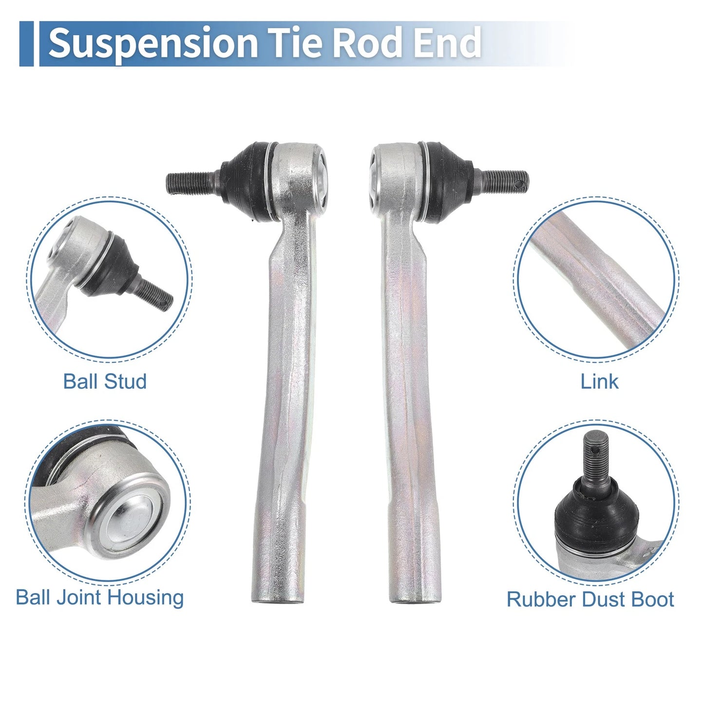 Front Outer Tie Rod End Links for Toyota Sienna (2003-2010)