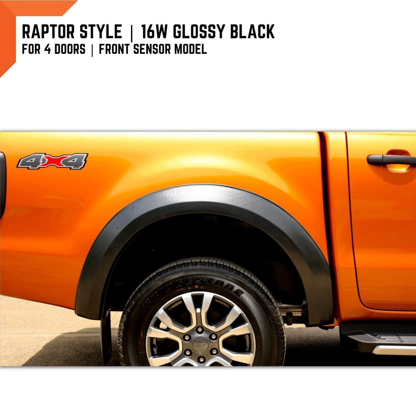 16W Black Fender Flare Arch for Ford Ranger PX3 (2018-2021)