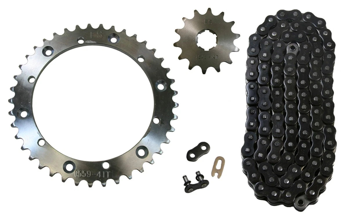 Black 520x104 O-Ring Drive Chain & 14/41 Sprockets for Yamaha Banshee (1989–2006)