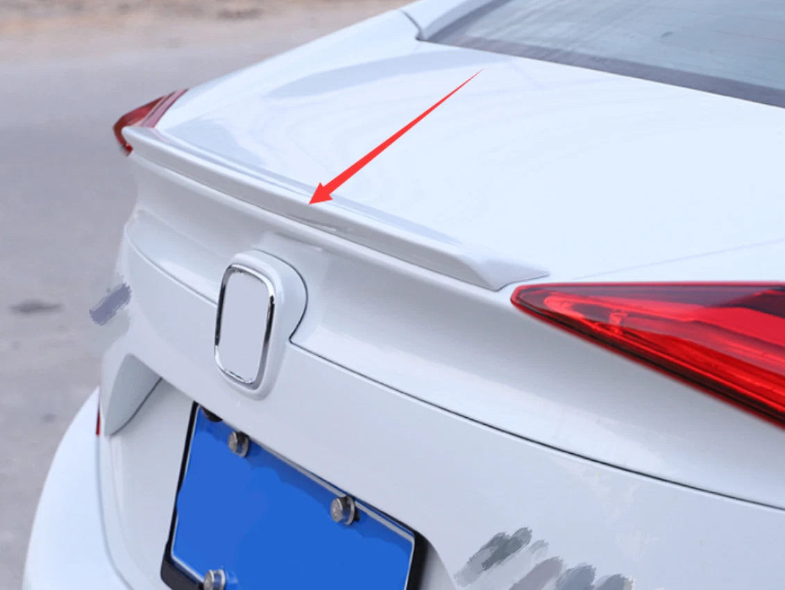 Pearl White Rear Trunk Spoiler for 2016-2021 Honda Civic Sedan 4DR