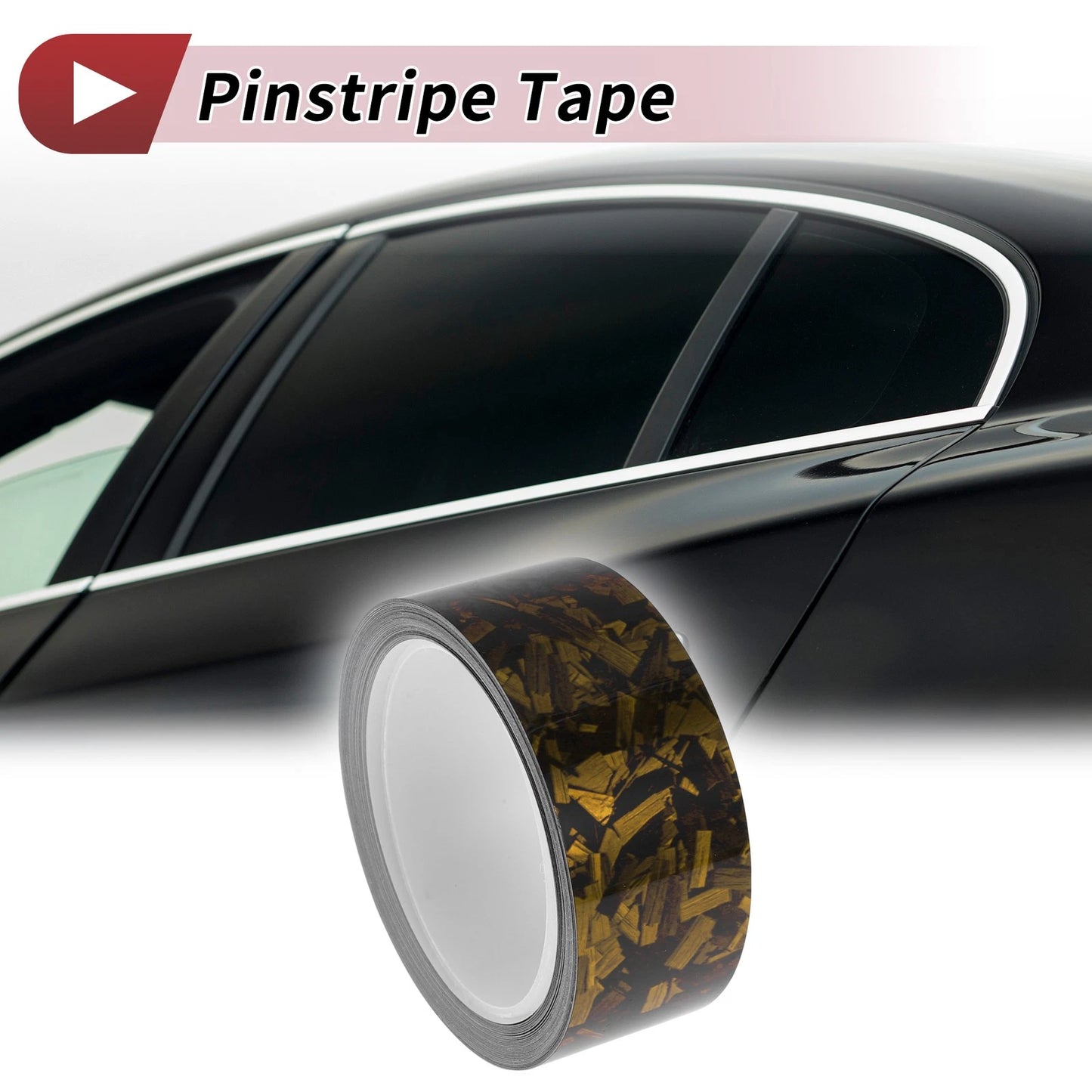 Pinstripe Tape 40mm x 8.5m Gold Tone for Car, Motorcycle and Boat