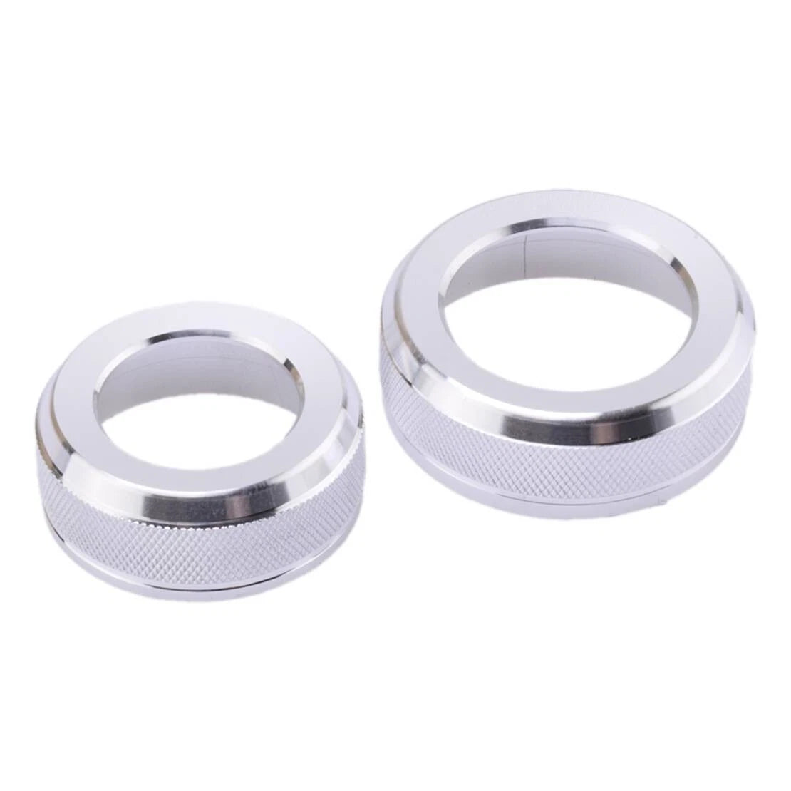 3 x Silver AC Radio Switch Knob Trim Rings for Ford Ranger (2023-2025)