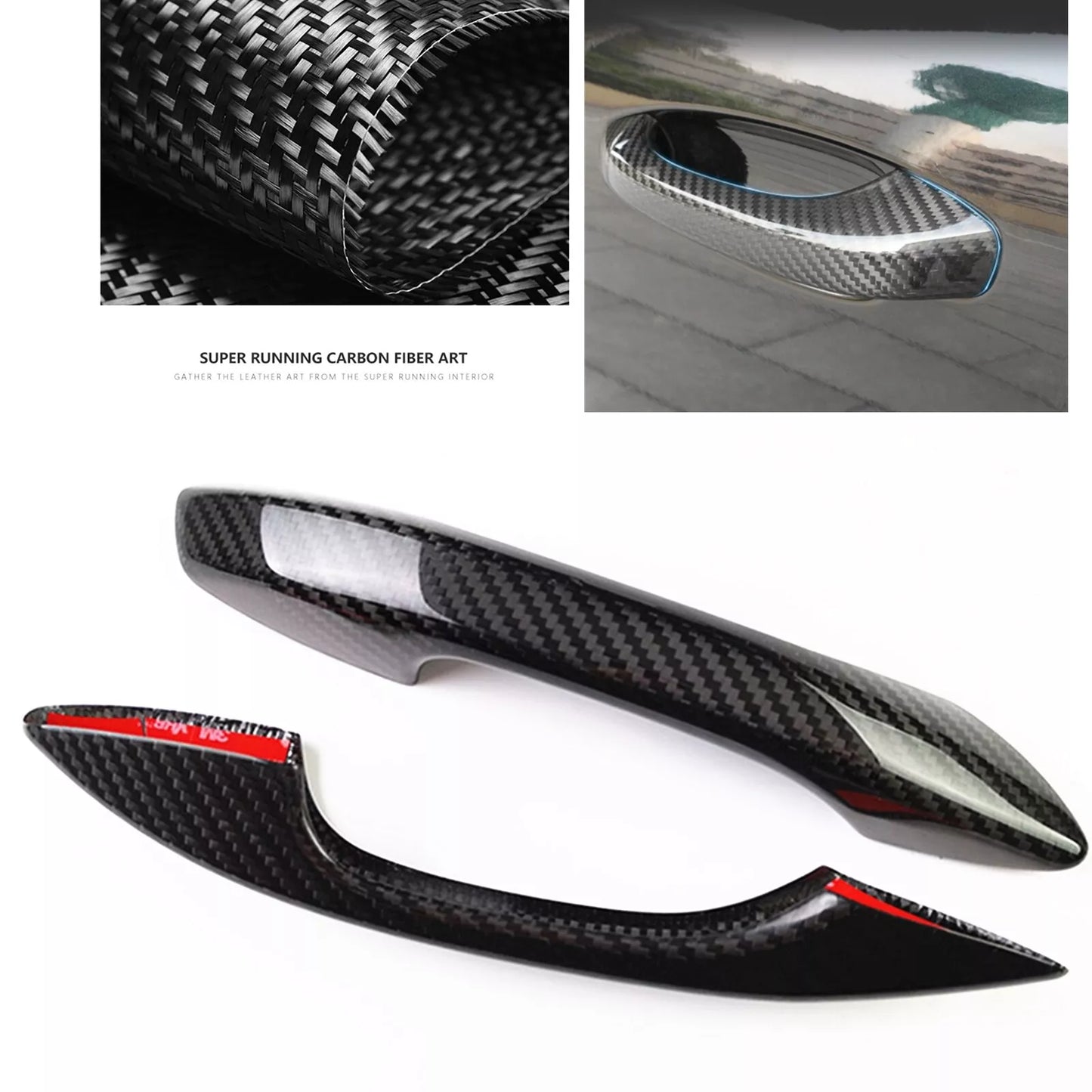Door Handle Cover for Porsche 718 Boxster Cayman (2016-2020) Carbon Fiber