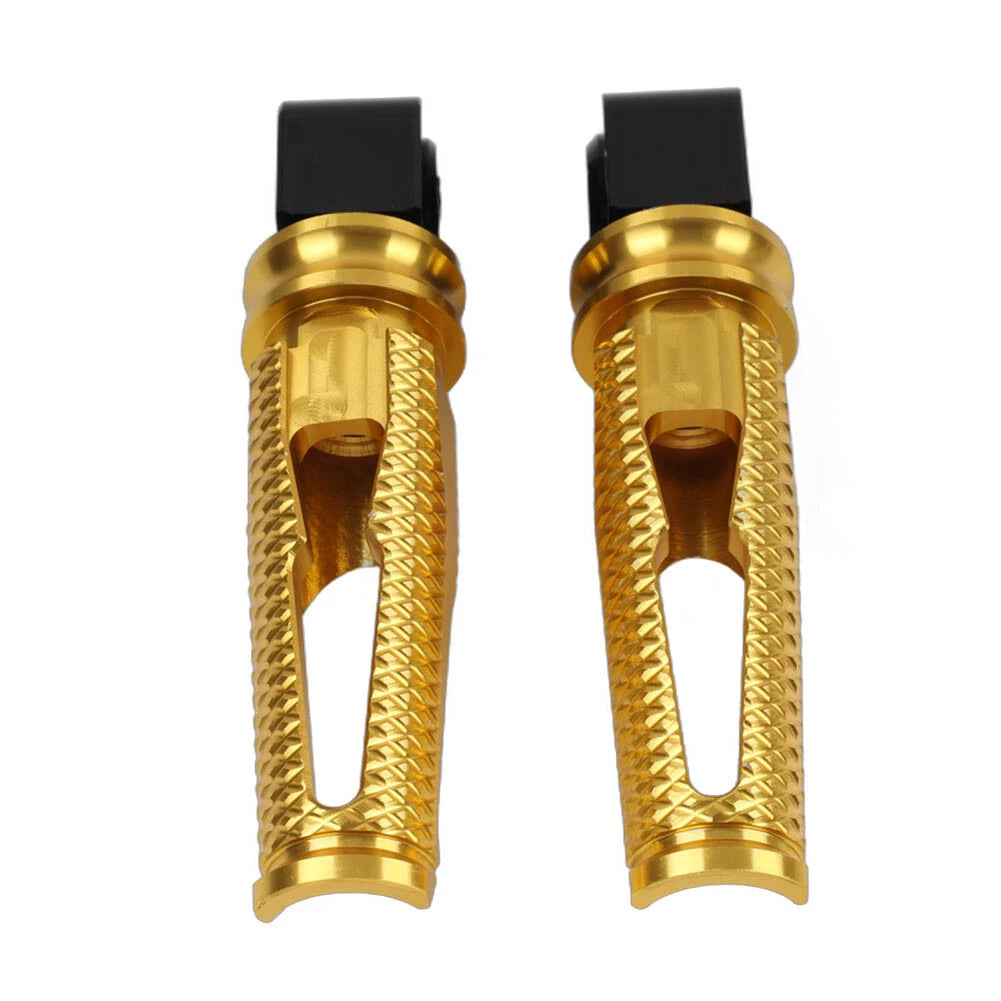 Gold Passenger Rear Footrest Pegs for Kawasaki Z300 400 650 900 ZX6R (2015-2023)